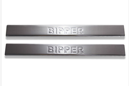 PEUGEOT BİPPER UYUMLU KAPI EŞİĞİ 2 PARÇA 2008 ve ÜZERİ PASLANMAZ KROM