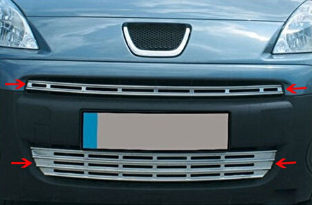 PEUGEOT PARTNER TEPEE UYUMLU ÖN PANJUR 2 PARÇA 2008-2015 PASLANMAZ KROM