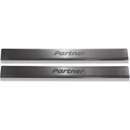 PEUGEOT PARTNER TEPEE UYUMLU KAPI EŞİĞİ 2 PARÇA 2008-2018 PASLANMAZ KROM