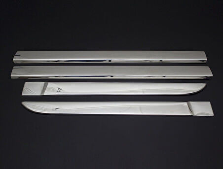 PEUGEOT PARTNER TEPEE UYUMLU YAN KAPI ÇITASI 4 PARÇA 2008-2018 PASLANMAZ KROM