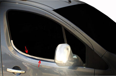 PEUGEOT PARTNER TEPEE UYUMLU CAM ÇITASI 2 PARÇA 2008-2018 PASLANMAZ KROM