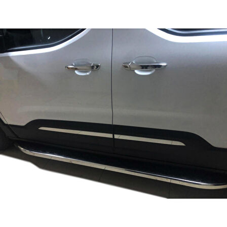 PEUGEOT RİFTER UYUMLU YAN KAPI ÇITASI 4 PARÇA 2019 ve ÜZERİ PASLANMAZ KROM