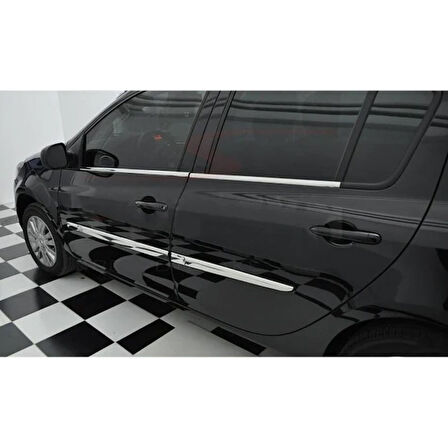 RENAULT CLİO 3 HB UYUMLU YAN KAPI ÇITASI FORMLU 4 PARÇA 2006-2011 PASLANMAZ KROM