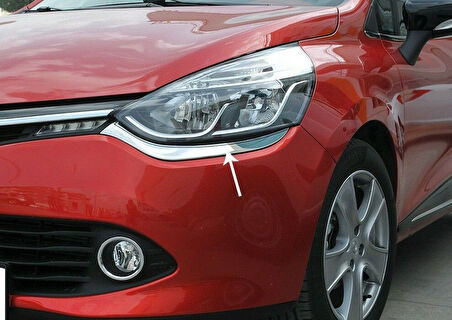 RENAULT CLİO 4 HB UYUMLU FAR KAŞI 2 PARÇA 2012-2019 PASLANMAZ KROM