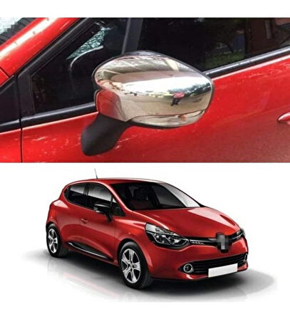 RENAULT CLİO 4 HB UYUMLU AYNA KAPAĞI 2 PARÇA 2012-2019 PASLANMAZ KROM