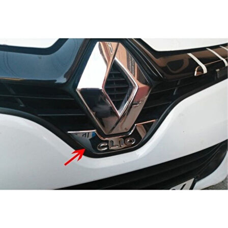RENAULT CLİO 4 HB UYUMLU ÖN AMBLEM ALTI 2012-2019 PASLANMAZ KROM