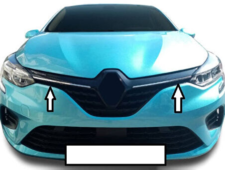RENAULT CLİO 5 HB UYUMLU ÖN PANJUR ÇITASI 2 PARÇA 2019 VE ÜZERİ PASLANMAZ KROM