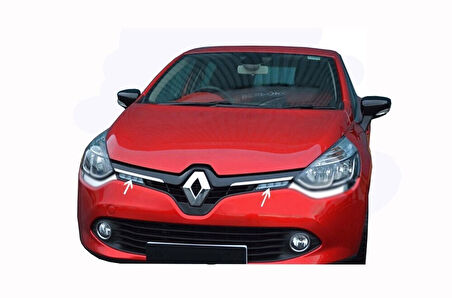 RENAULT CLİO 4 SPORTTOURER UYUMLU ÖN PANJUR ÇITASI 2 PARÇA 2012 ÜZERİ PASLANMAZ KROM