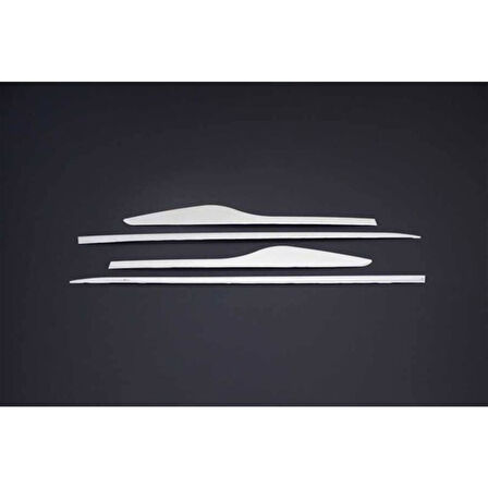 RENAULT CLİO 4 SPORTTOURER UYUMLU YAN KAPI ÇITASI 4 PARÇA 2012 ÜZERİ PASLANMAZ KROM