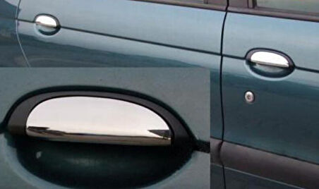 RENAULT MEGANE 1 UYUMLU KAPI KOLU 4 PARÇA 1996-2004 PASLANMAZ KROM