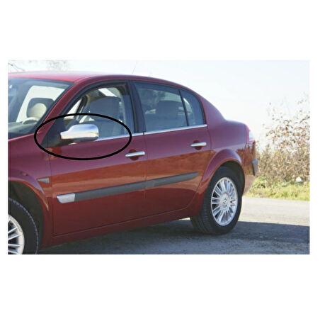 RENAULT MEGANE 2 SEDAN/HB/SW UYUMLU AYNA KAPAĞI 2 PARÇA 2004-2010 ABS KROM