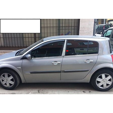 RENAULT MEGANE 2 HB UYUMLU KAPI DİREĞİ 2 PARÇA 2004-2010 PASLANMAZ KROM