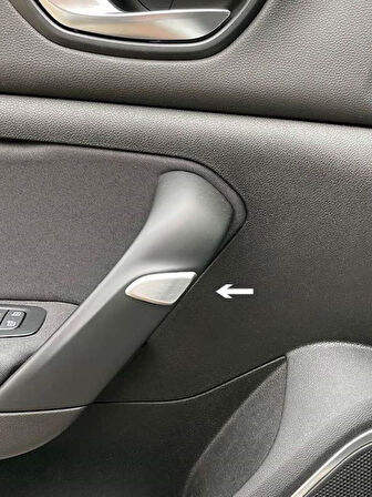 RENAULT MEGANE 4 SEDAN/HB UYUMLU ÖN KAPI İÇ TUTAMAK 2 PARÇA 2016-2020 PASLANMAZ KROM