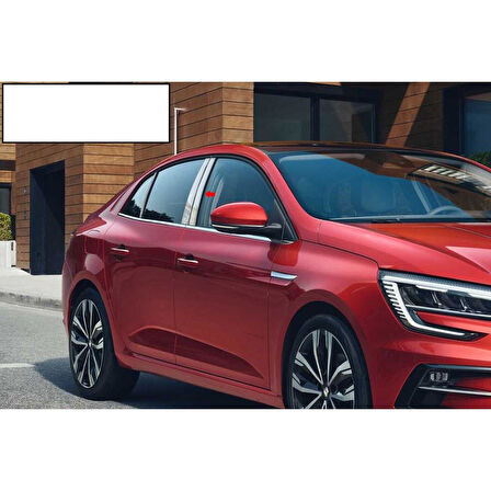 RENAULT MEGANE 4 SEDAN/HB UYUMLU DİREK NİKELAJI 6 PARÇA 2016-2020 PASLANMAZ KROM