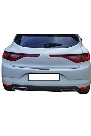 RENAULT MEGANE 4 SEDAN/HB UYUMLU EGSOZ ÇIKIŞ KROMU 2 PARÇA 2016-2020 PASLANMAZ KROM