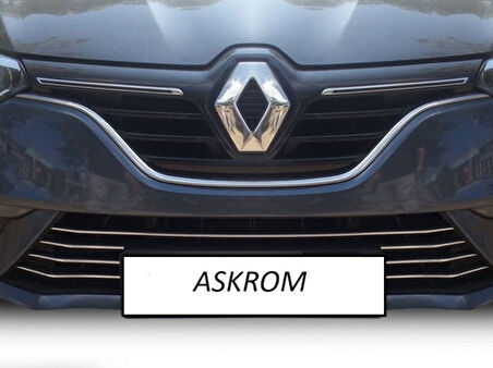 RENAULT MEGANE 4 SEDAN/HB UYUMLU ÖN TAMPON ÇITASI 7 PARÇA 2016-2020 PASLANMAZ KROM