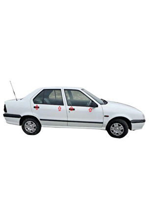 RENAULT EUROPA 19 UYUMLU CAM ÇITASI 4 PARÇA 1995-2001 PASLANMAZ KROM