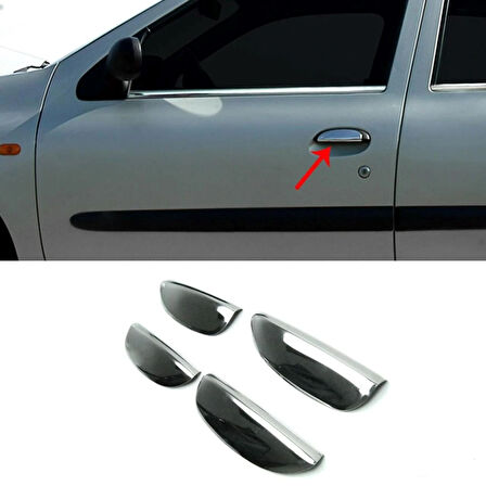 RENAULT SCENİC 1 UYUMLU KAPI KOLU 4 PARÇA 1996-2003 PASLANMAZ KROM