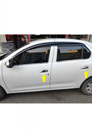RENAULT SYMBOL SEDAN UYUMLU KAPI KOLU 4 PARÇA 2013 ÜZERİ PASLANMAZ KROM