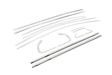 RENAULT TALİANT UYUMLU CAM ÇERÇEVE 14 PARÇA 2021 ÜZERİ PASLANMAZ KROM