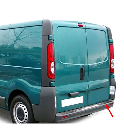 RENAULT TRAFİC UYUMLU ARKA TAMPON EŞİĞİ 2001-2013 PASLANMAZ KROM