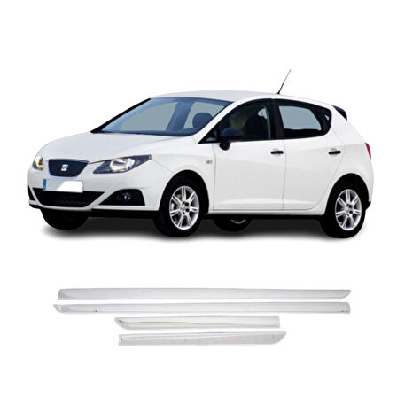 SEAT IBİZA UYUMLU YAN KAPI ÇITASI 4 PARÇA 2009-2016 PASLANMAZ KROM