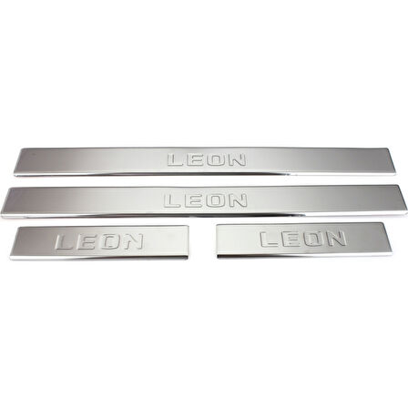 SEAT LEON UYUMLU KAPI EŞİĞİ 4 PARÇA 2012-2019 PASLANMAZ KROM