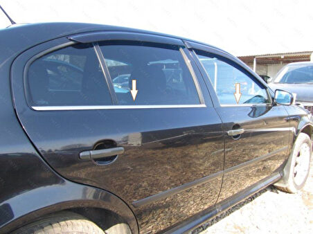SKODA OCTAVİA A4 UYUMLU CAM ÇITASI 4 PARÇA 1999-2004 PASLANMAZ KROM