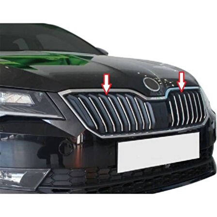 SKODA SUPERB-3 B7 UYUMLU ÖN PANJUR ÇITASI 16 PARÇA 2015 ÜZERİ PASLANMAZ KROM