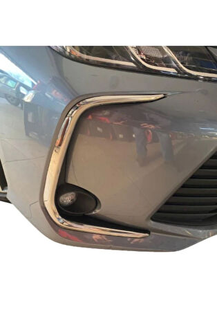 TOYOTA COROLLA SEDAN UYUMLU SİS FARI ÇERÇEVESİ 2 PARÇA 2019 ÜZERİ ABS KROM