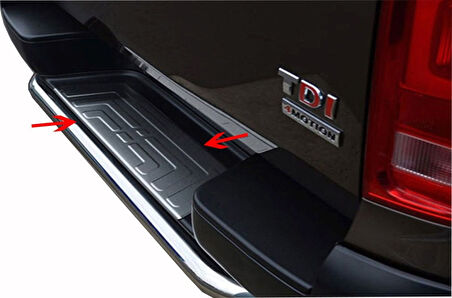 VW  VOLKSWAGEN AMAROK UYUMLU ARKA TAMPON EŞİĞİ 2010-2021 PASLANMAZ KROM