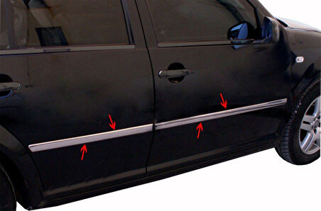 VW VOLKSWAGEN BORA UYUMLU YAN KAPI ÇITASI 4 PARÇA 1998-2004 PASLANMAZ KROM