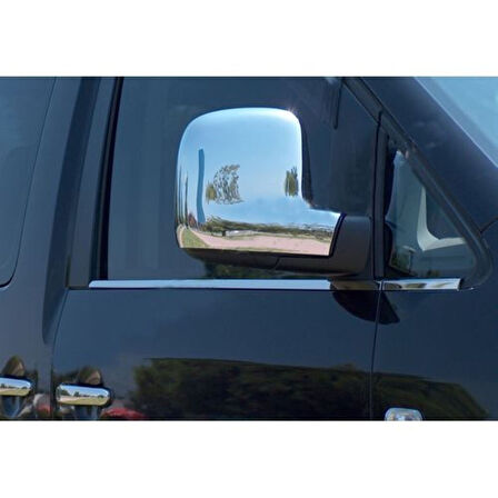 VW VOLKSWAGEN CADDY UYUMLU AYNA KAPAĞI 2 PARÇA 2003-2014 PASLANMAZ KROM