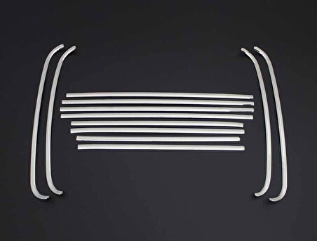 VW VOLKSWAGEN CADDY UYUMLU CAM ÇERÇEVESİ 12 PARÇA 2003-2015 PASLANMAZ KROM