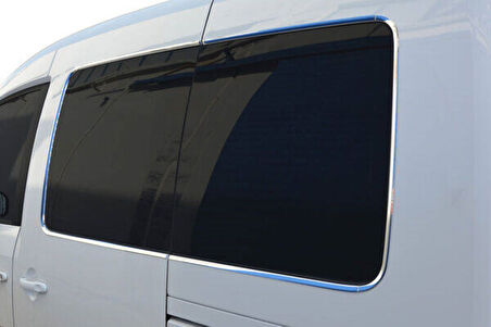 VW VOLKSWAGEN CADDY UYUMLU CAM ÇERÇEVESİ 12 PARÇA 2003-2015 PASLANMAZ KROM