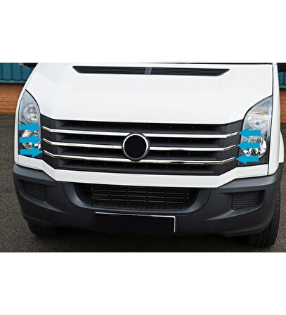 VW VOLKSWAGEN CRAFTER UYUMLU ÖN PANJUR 6 PARÇA 2012-2017 PASLANMAZ KROM