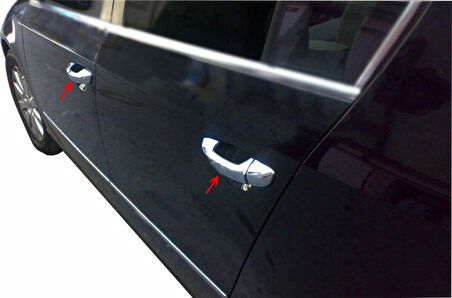 VW VOLKSWAGEN GOLF 6 HB/SW UYUMLU KAPI KOLU 4 PARÇA  2010-2013 PASLANMAZ KROM