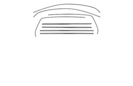 VW VOLKSWAGEN GOLF 6 HB/SW UYUMLU CAM ÇITASI 12 PARÇA 2010-2013 PASLANMAZ KROM