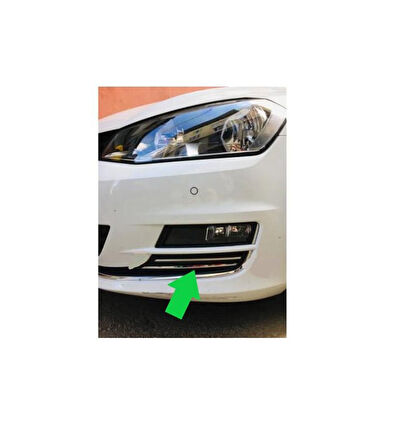 VW VOLKSWAGEN GOLF 7 HB UYUMLU SİS FAR ALT ÇITASI 4 PARÇA  2013 VE SONRASI PASLANMAZ KROM