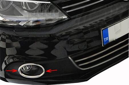 VW VOLKSWAGEN JETTA 6 SEDAN UYUMLU SİS ÇERÇEVESİ 2 PARÇA  2011-2014 PASLANMAZ KROM