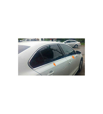 VW VOLKSWAGEN JETTA 6 SEDAN UYUMLU CAM ÇITASI  4 PARÇA 2011 VE SONRASI PASLANMAZ KROM