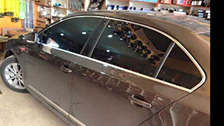 VW VOLKSWAGEN JETTA 6 SEDAN UYUMLU CAM ÇERÇEVESİ 12 PARÇA 2011 VE SONRASI PASLANMAZ KROM
