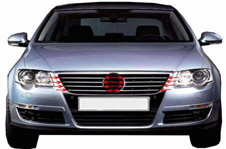 VW VOLKSWAGEN PASSAT B6 (3C) UYUMLU SEDAN ÖN PANJUR 8 PARÇA 2005-2012 PASLANMAZ KROM