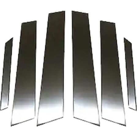 VW VOLKSWAGEN PASSAT B6 (3C) UYUMLU SEDAN DİREK NİKELAJI 6 PARÇA 2005-2012 PASLANMAZ KROM