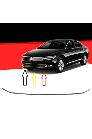 VW VOLKSWAGEN PASSAT B8 UYUMLU SEDAN ÖN TAMPON ALT ÇITA 1 PARÇA 2015-2019 PASLANMAZ KROM
