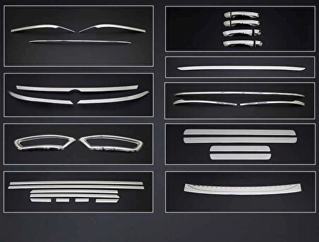 VW VOLKSWAGEN PASSAT B8 UYUMLU SEDAN SET 29 PARÇA 2015-2019 PASLANMAZ KROM