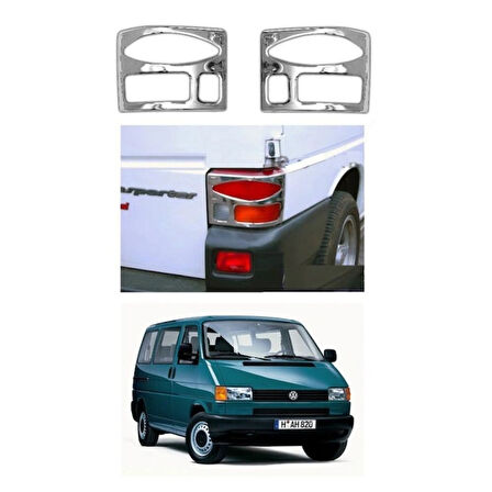 VW VOLKSWAGEN TRANSPORTER T4 UYUMLU STOP ÇERÇEVESİ 2 PARÇA 1995-2003 PASLANMAZ KROM