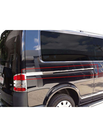 VW VOLKSWAGEN TRANSPORTER T5 UYUMLU UZUN ŞASİ SÜRGÜ NİKELAJI 1 PARÇA 2003 VE SONRASI PASLANMAZ KROM