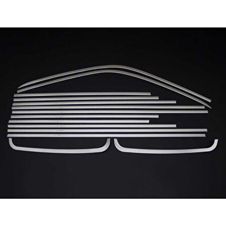 VW VOLKSWAGEN TRANSPORTER T5 UYUMLU KISA ŞASİ CAM ÇERÇEVESİ 14 PARÇA 2003 VE SONRASI PASLANMAZ KROM