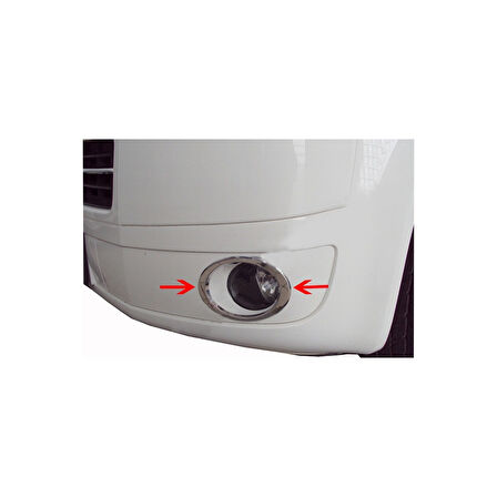 VW VOLKSWAGEN TRANSPORTER T5 UYUMLU SİS ÇERÇEVESİ 2 PARÇA 2010-2014 PASLANMAZ KROM